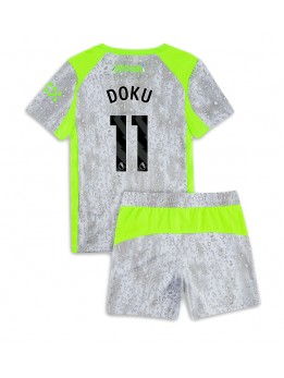 Manchester City Jeremy Doku #11 Replika Tredje Kläder Barn 2025-26 Kortärmad (+ byxor)